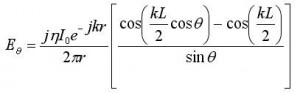 Expression for E-field of a Dipole Antenna