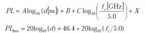 WINNER-II Path Loss Equation